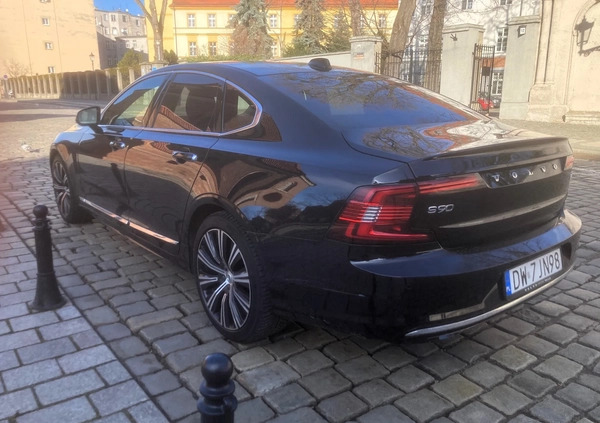 Volvo S90 cena 165000 przebieg: 56000, rok produkcji 2020 z Wrocław małe 352